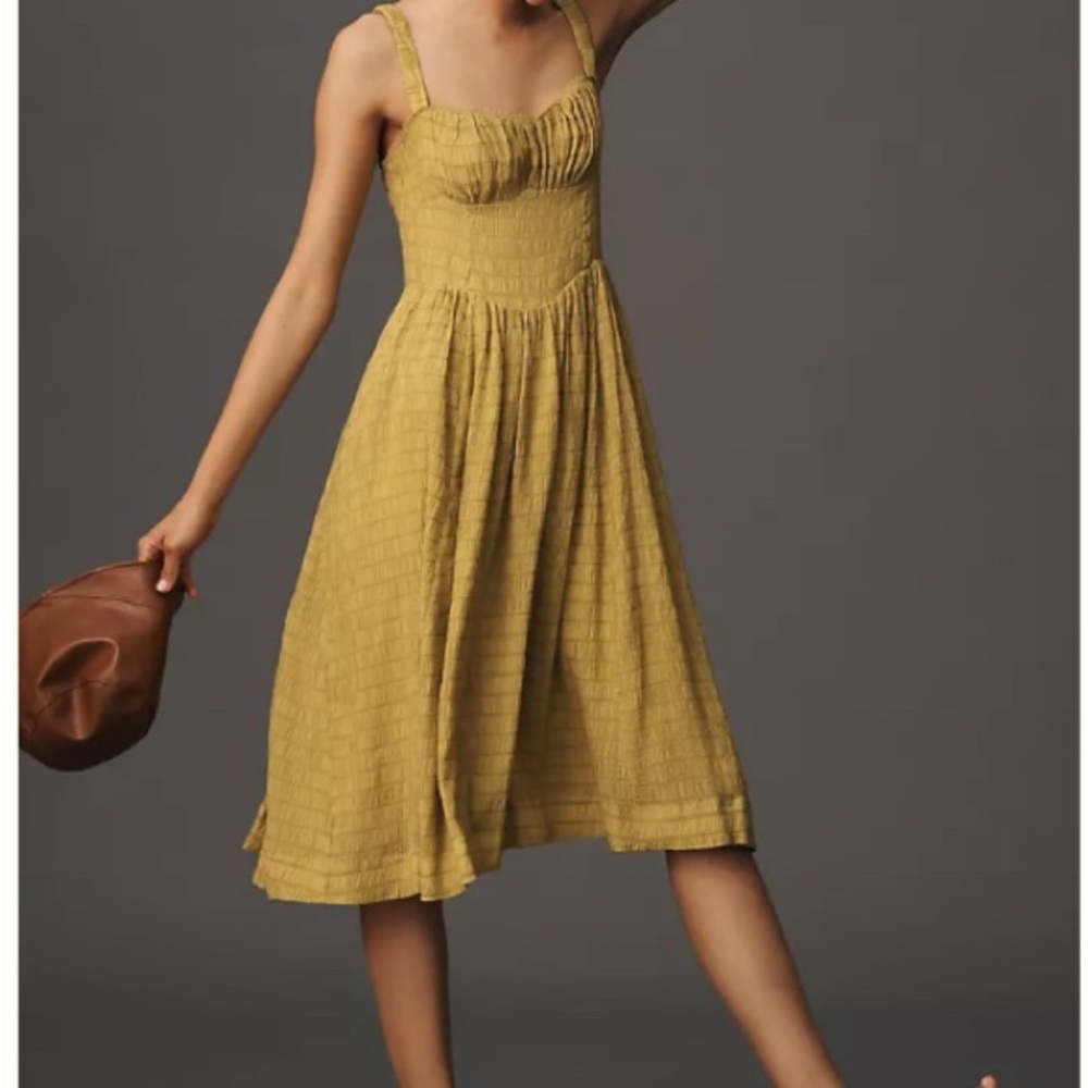 Anthropologie Mustard Dress